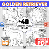 +40 Golden Retriever Coloring Pages for Kids & Adults - Do