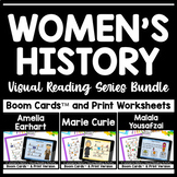 Women's History Visual Reading and Comprehension Boom Card