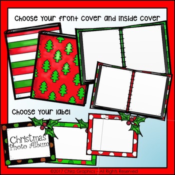 Make a Christmas Photo Album Clip Art Set - Chirp Graphics by