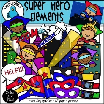 Download Super Hero Clip Art Bundle - Chirp Graphics by Chirp ...