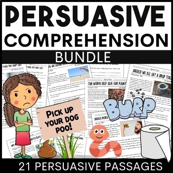 Preview of Opinion Reading Passages with Comprehension Questions BUNDLE