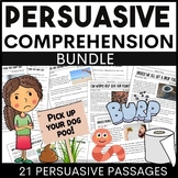 Opinion Reading Passages with Comprehension Questions BUNDLE