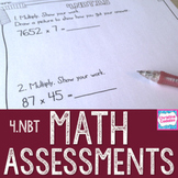 4th Grade Base Ten Math Assessments