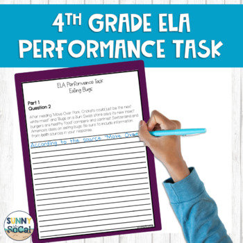 Preview of 4th grade ELA Performance Task | Eating Insects