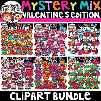 Preview of Mystery Mix Valentines Day Clipart Bundle (Valentines Clipart)