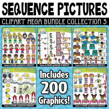 Preview of Sequence Action Pictures Clipart Mega Bundle Part 3 {Zip-A-Dee-Doo-Dah Designs}