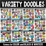 Big Eyed Doodles Variety Clipart Mega Bundle 1 {Zip-A-Dee-