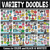 Big Eyed Doodles Variety Clipart Mega Bundle 2 {Zip-A-Dee-