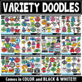 Big Eyed Doodles Variety Clipart Mega Bundle 3 {Zip-A-Dee-