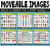 Build-A-Character Moveable Clipart Bundle 2 for Paperless 