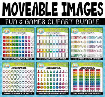 Preview of Fun & Games Moveable Clipart Bundle for Paperless {Zip-A-Dee-Doo-Dah Designs}
