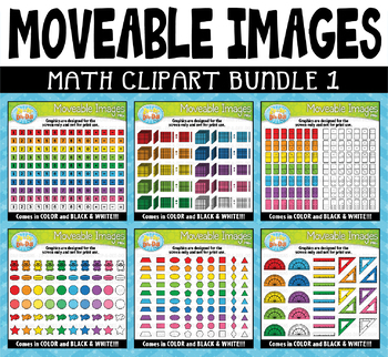Preview of Math Moveable Clipart Bundle for Paperless Resources {Zip-A-Dee-Doo-Dah Designs}