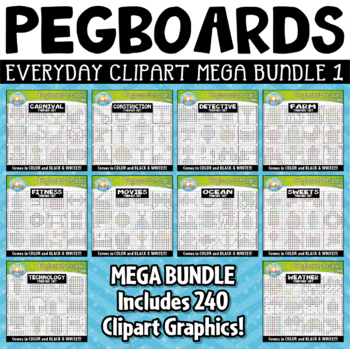 Preview of Pegboard Images Clipart Mega Bundle 1 {Zip-A-Dee-Doo-Dah Designs}