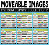 Rainbow Moveable Clipart Bundle 2 for Paperless Resources