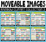 Rainbow Moveable Clipart Bundle 3 for Paperless Resources