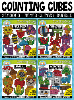 Preview of Seasons Counting Cubes Clipart Mega Bundle {Zip-A-Dee-Doo-Dah Designs}