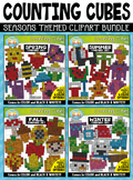 Seasons Counting Cubes Clipart Mega Bundle {Zip-A-Dee-Doo-