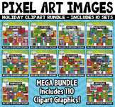 Holiday Pixel Art Images Clipart Mega Bundle {Zip-A-Dee-Do