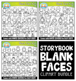 Storybook Kids Blank Faces Clipart Bundle {Zip-A-Dee-Doo-D
