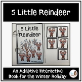 "5 Little Reindeer" Speech Therapy Adapted Christmas Book