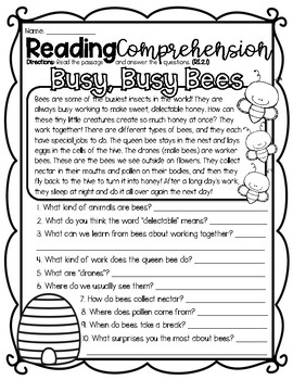 5 pages 2nd grade nonfiction reading comprehension worksheets