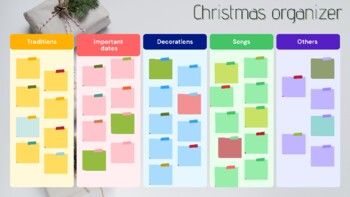 Preview of ** 5 free Organizer for Christmas ** classroom