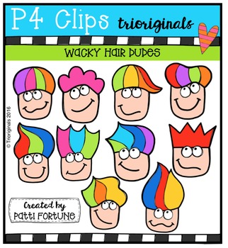 wacky hair day clip art