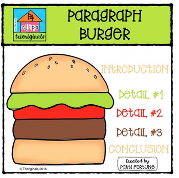 Preview of Paragraph Burger {P4 Clips Trioriginals Digital Clip Art}