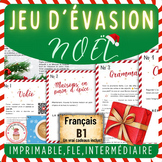 Jeu d'évasion imprimable Noël Français B1, Escape Room Chr