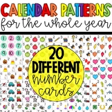 Calendar Numbers with Patterns for the Whole Year