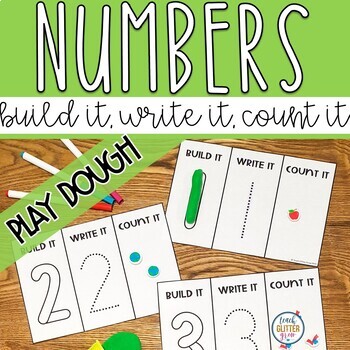 Preview of Hands on Play Dough Counting Activity | Numbers 1-20