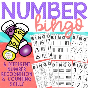 Preview of Number Sense BINGO - tally marks, 10 frames, place value