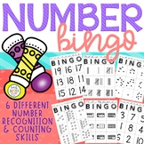 Number Sense BINGO - tally marks, 10 frames, place value