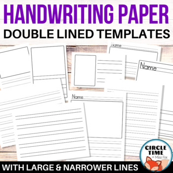 Preview of Double Lined Handwriting Paper, Draw & Write Templates