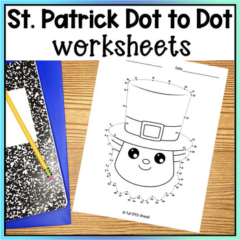 Preview of Dot to Dot St. Patrick's Day Holiday Worksheets Leisure Center Special Education