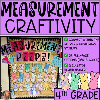 Preview of Spring Math Craft for 4th Grade | Easter Measurement Activity