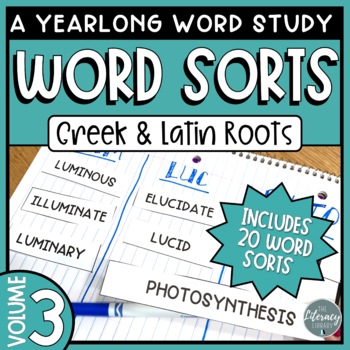 Preview of Open Word Sorts | Affixes and Roots | Volume 3