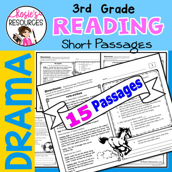 Preview of Reading Comprehension Passages Drama 3rd Grade