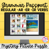 Regular AR ER IR Verbs Grammar Passport Mystery Picture Pu