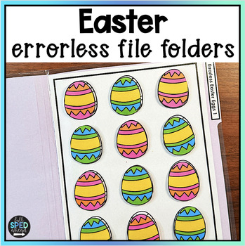 Preview of Easter Holiday Errorless File Folders Autism Centers Special Education Work Task