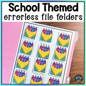 Preview of Back to School Errorless File Folders Autism Leisure Centers Special Education