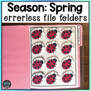 Preview of Spring Errorless File Folder Games Printable Autism Centers Special Education
