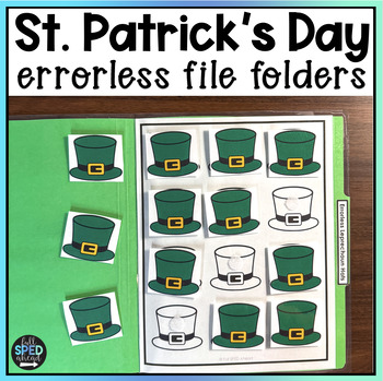 Preview of St. Patrick's Day Errorless File Folder Games Autism Centers Special Education