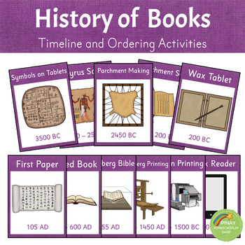 Preview of History of Books - Timeline and Ordering Activities