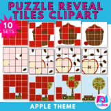 Apple Puzzle Reveal Tiles Clipart
