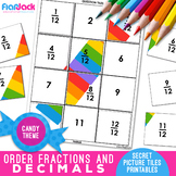 Ordering Fractions & Decimals Worksheets | Mystery Pictures