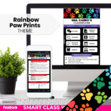 Rainbow Paw Prints Parent Communication Google Slides Edit