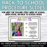 Routines & Procedures Slides | Back to School Slides | Brights