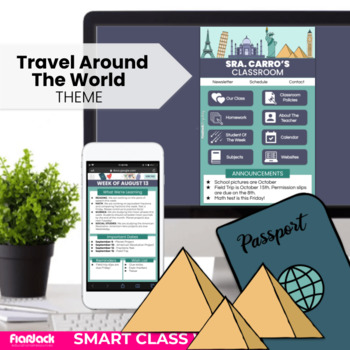 Preview of Travel Around the World Smart Class App Website