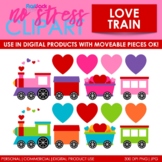 Valentine's Day Love Trains Clip Art (Digital Use Ok!)